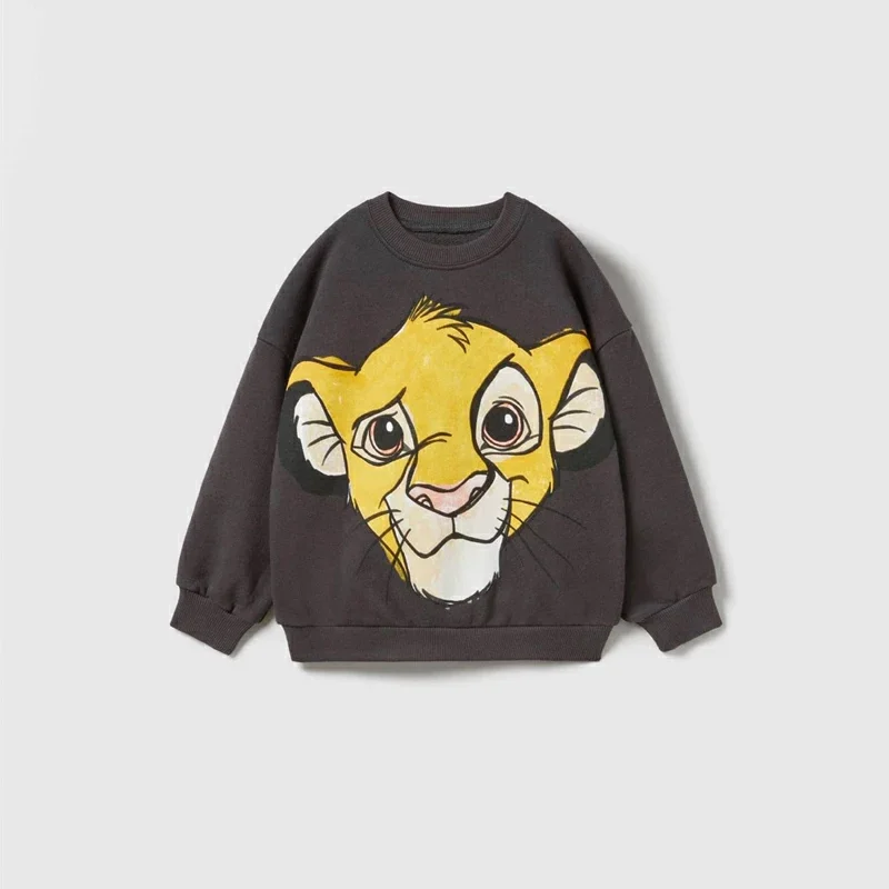 0-3 Age Cartoon Lion Baby Boy\'s Tracksuit Spring Loose Fashion Children Sweatshirt Crewneck Toddler Costume Kids Sweatpants Set