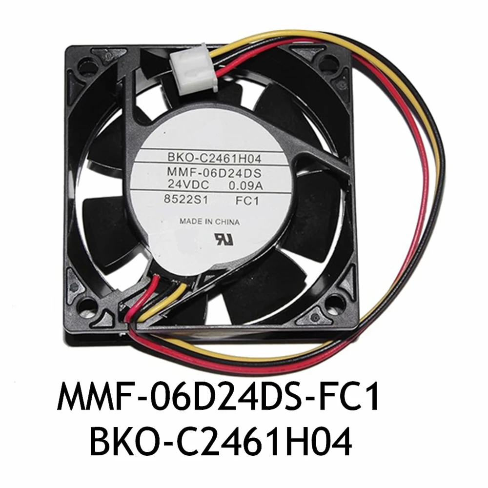 MMF-06D24DS-FC1 BKO-C2461H04 DC 24V 0.09A 6025 60*60*25mm 3-Wires Cooling Fan