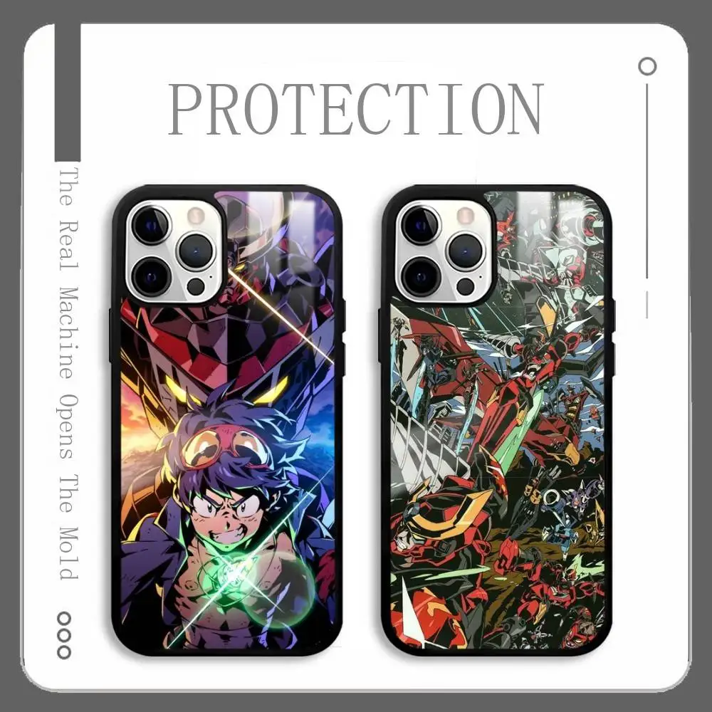 

Cool G-Gurren Lagann Anime Phone Case For IPhone 16 15 14 13 12 11 Pro Max Plus Mini Plus Hard Mirror Surface Protect Funda