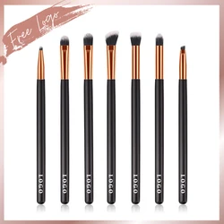 Basic Professional 7pcs Eye Makeup Brushes Set Private Label Eyeshadow Eyeliner Eyebrow Brush Blending Makeup Brush Kit