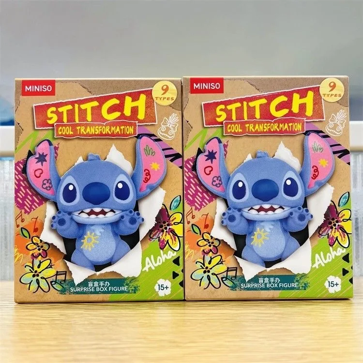 MINISO Disney Stitch Versatile Cool Collection Blind Box Handcrafted Cartoon Character Surprise Model Random 1PC blind box toys