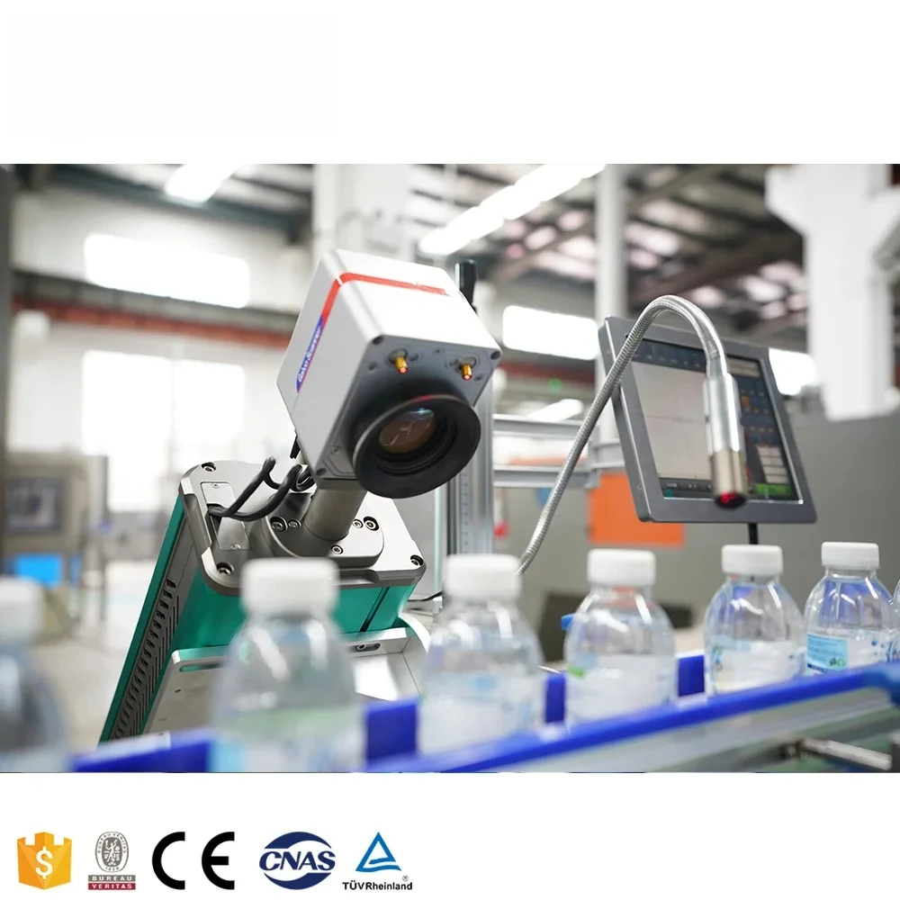 PAIMA 30W Co2 Laser Printing Batch Coding Machine Date Laser Code Printer Machine For Plastic Water Bottle Food Production Line