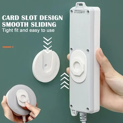 Socket Board Retainer Self-Adhesive Organizer Traceless Wall Hanging Power Strip Fixator Plug-in Removable Wall-Mounted Hooks