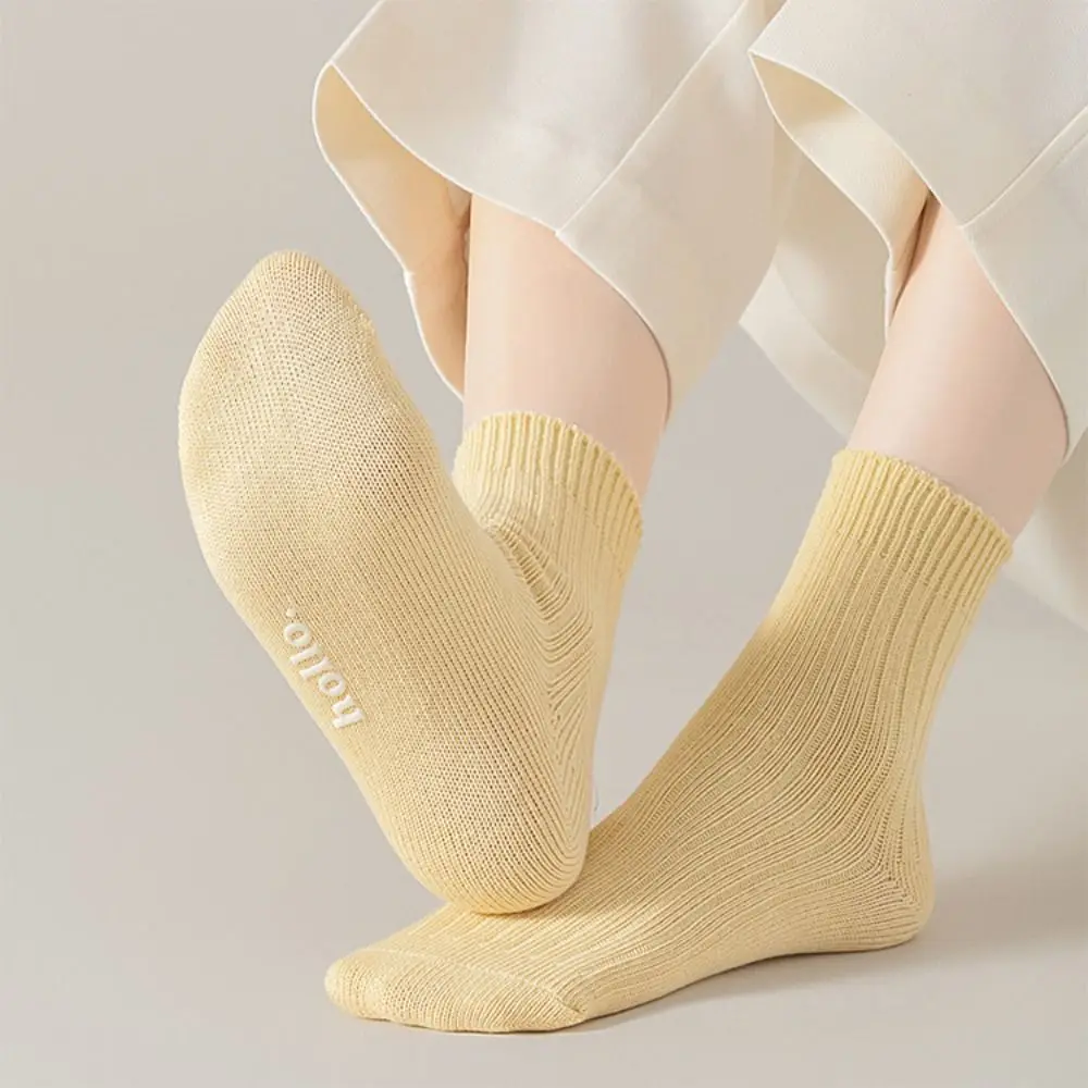 

10Pairs Fashion Candy Color Mid-calf Socks Simple Breathable Mid Tube Socks Female Hosiery Sweet Socks Women Lady