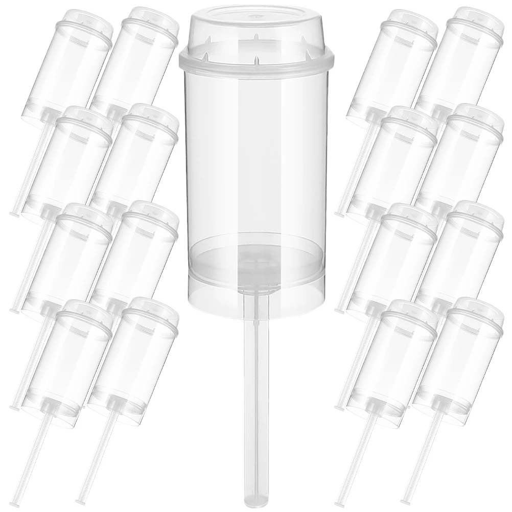 

30 Pcs Cake Mould Ice Cream Containers Holder with Lid Stand Holders Jelly Pp Plastic Push DIY Child