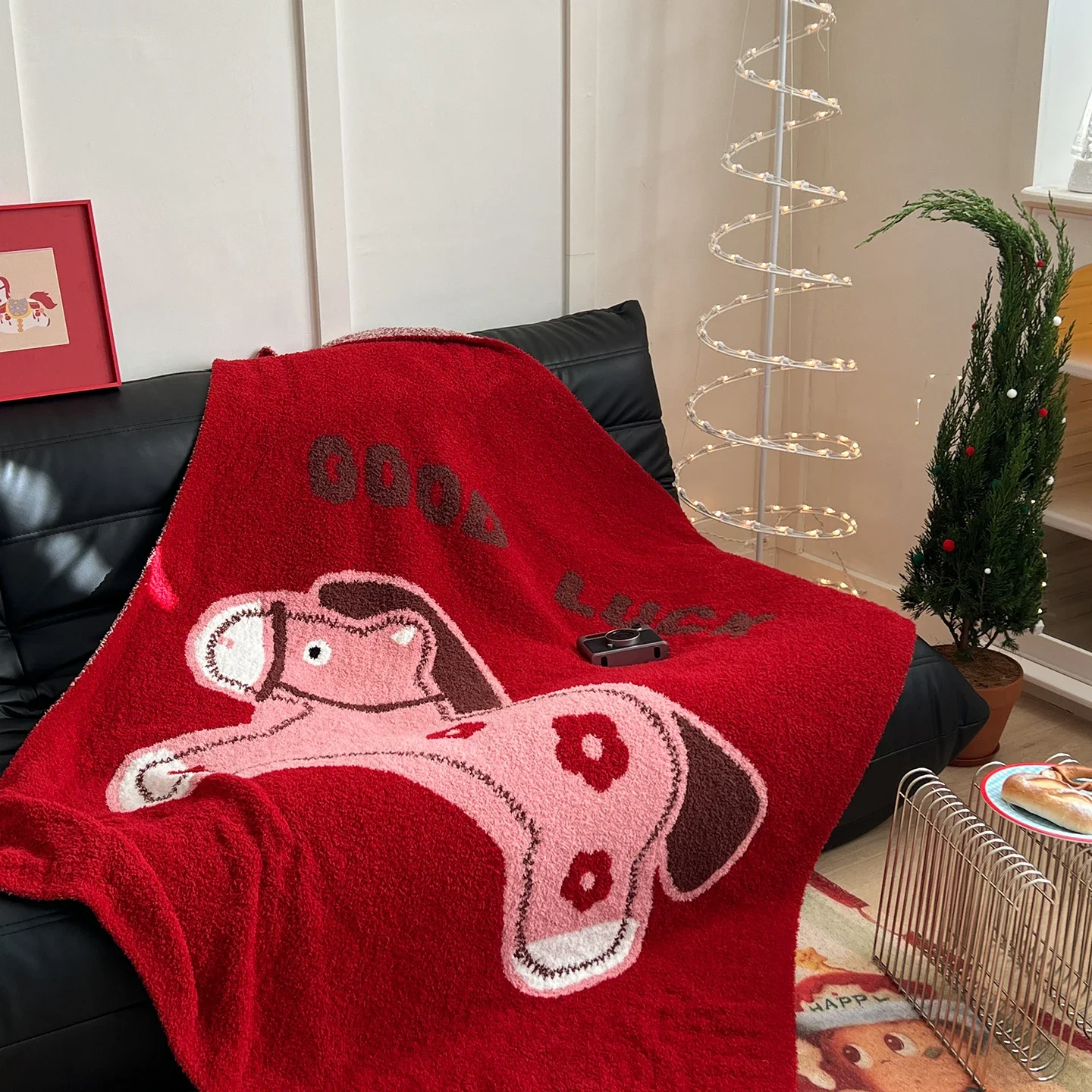 Knitted Half-Pile Fleece Sofa Blanket Super Soft Comfortable Warm Shawl Blanket for Throw Little Pony Multi-functional Blanket
