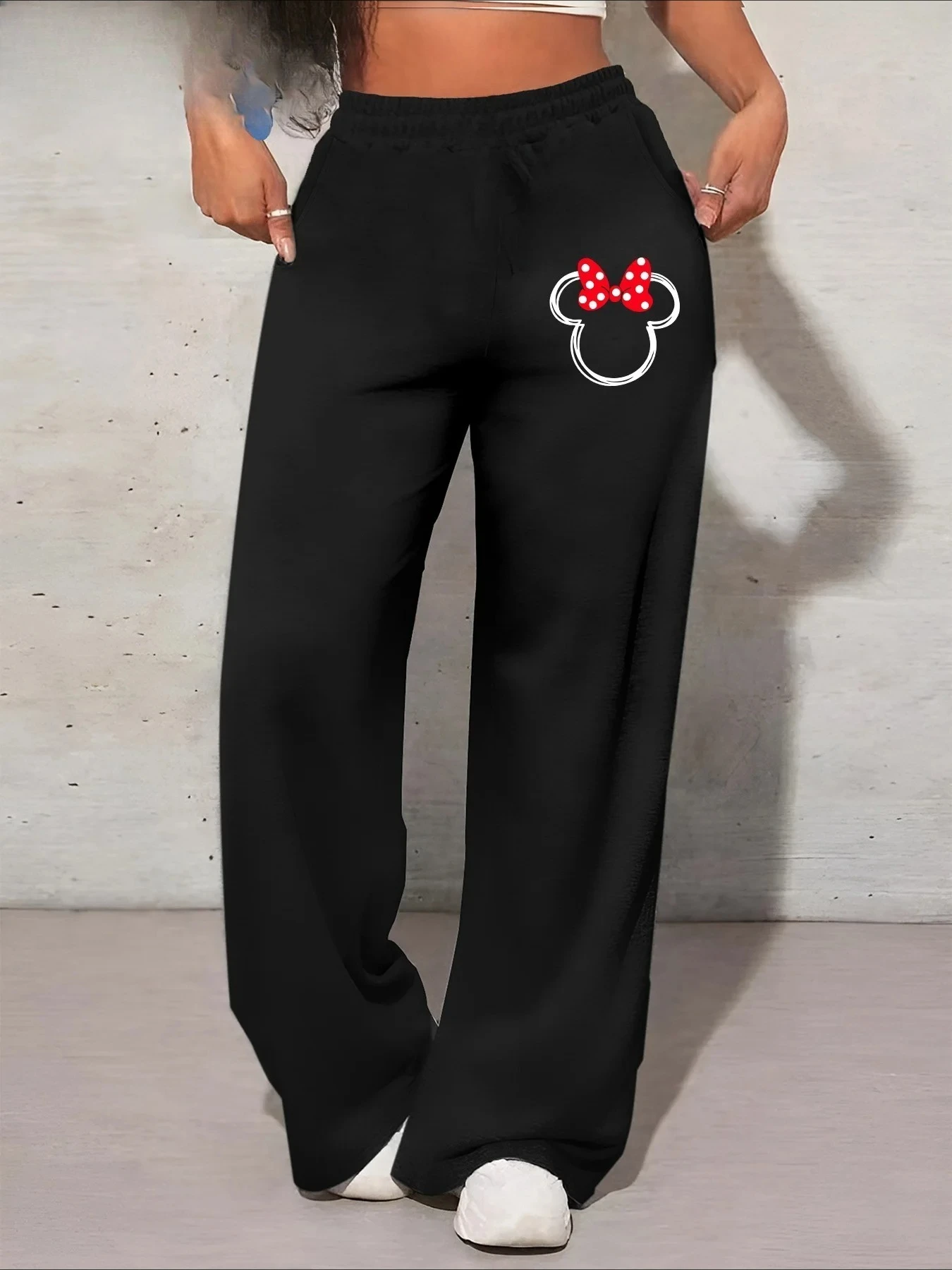 

Hot Selling Minnie Women's Autumn and Winter Casual Daily 3D Printing Straight Tube Sports Pants with Fashionable Large Size