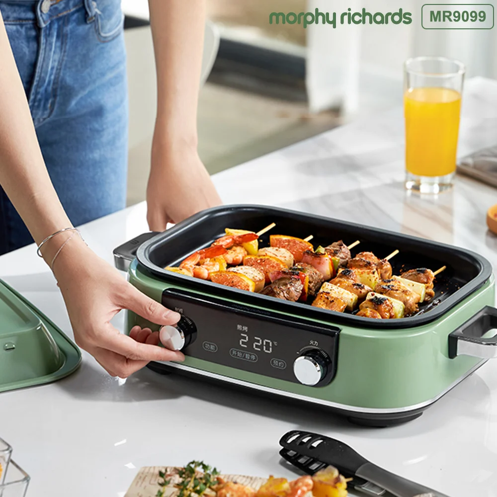 Morphy Richards 5L Multi-function Pot Electric Grill Kitchen Appliances Electric Hot Barbecue Electric Hot Pot，1600W