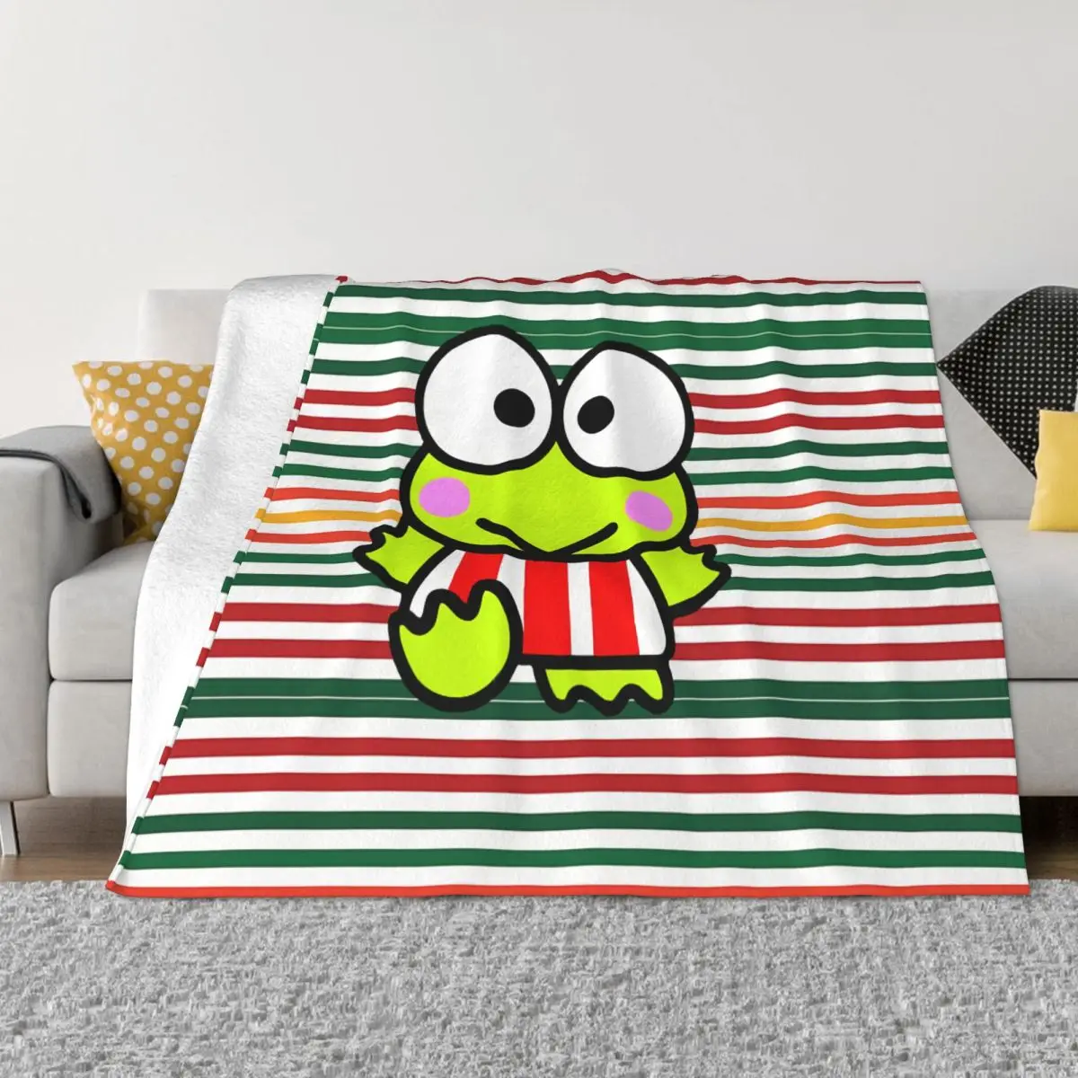 Sanrio Blanket kero kero keroppi Plush Spring Autumn Cute Thin Throw Blankets For bed Bedspread