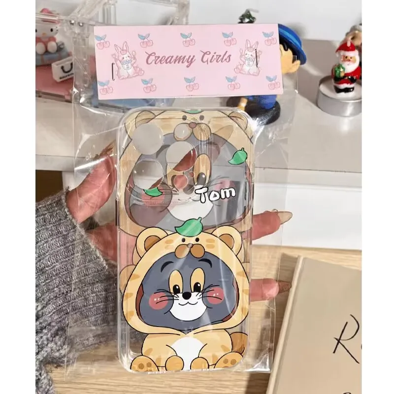 Cartoon Toms and Jerrys Phone Case for Vivo V40 V30e V29e V27 V25 V23 Y28 Y03 Y17s Y100 Y36 Y27 Y16 Y19s 4G 5G Clear TPU Cover