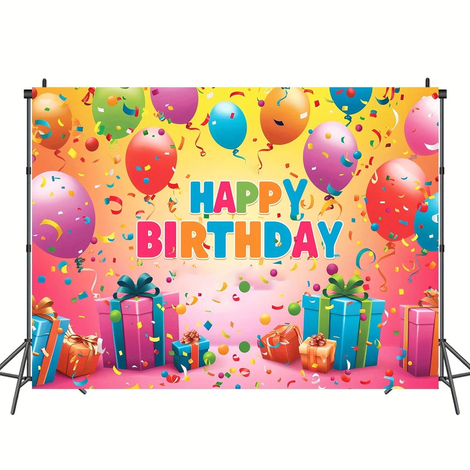 Colorful Happy Birthday Theme Photography Background Colorful Balloon Candle Photography Shower Birthday Party Background