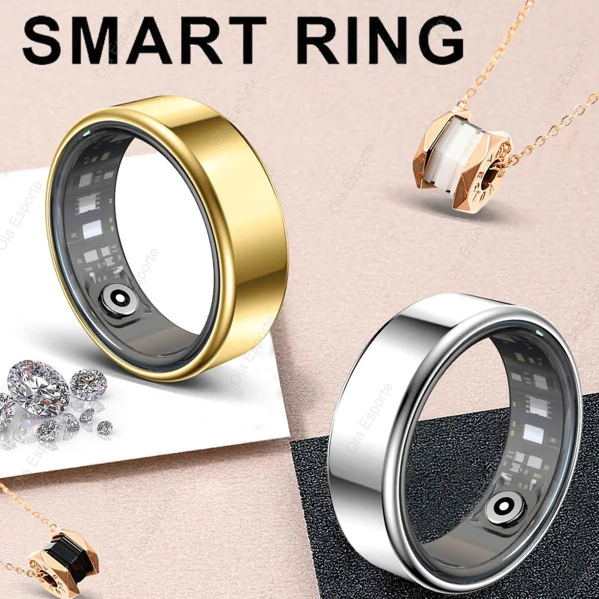 For Xiaomi Smart Ring Bluetooth Health Monitor Oxygen Sleep Heart Rate Multi-sport Modes Waterproof 5ATM Smartring For Men Women