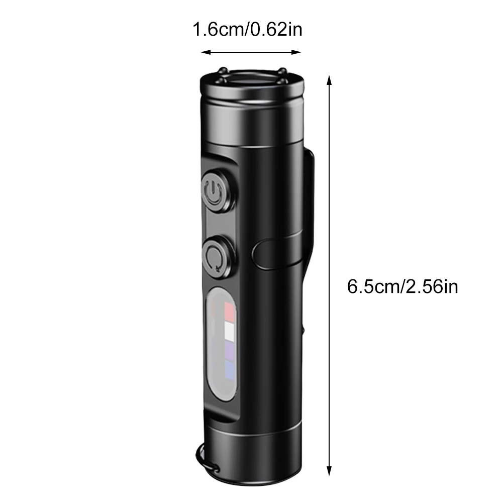Rechargeable LED Tactical Torch Waterproof Mini Pocket Torch with 3 Modes Super Bright Flashlight for Camping Outdoor and Hiking