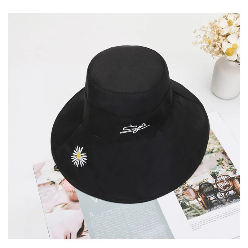 Wide Brim UPF 50+ Sun Hat Women Anti-UV Protection Hiking Fisherman Cap Fold Summer Solid Beach Hat Double sided Sun hat