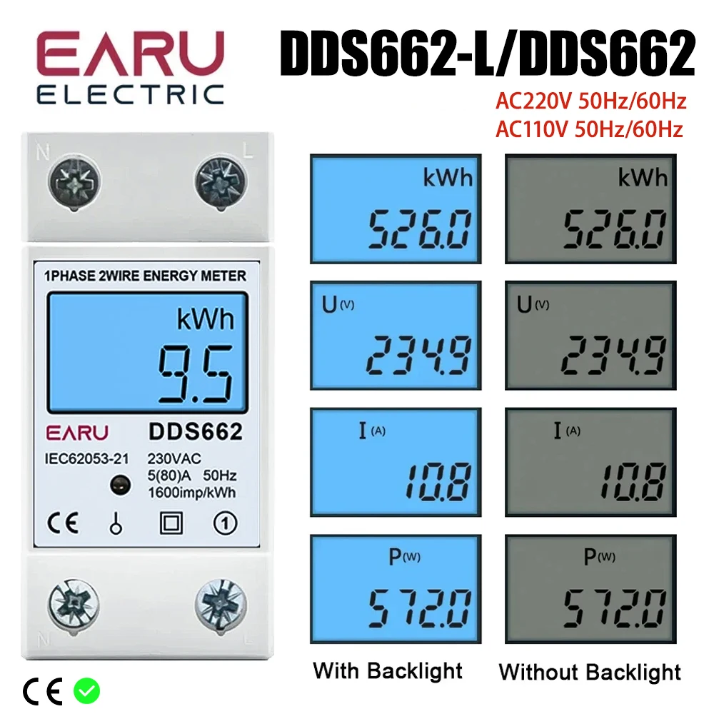 medidor de energia de trilho ruido com retroiluminacao lcd display digital monofasico energia eletronica voltimetro amperimetro volt 580a 01