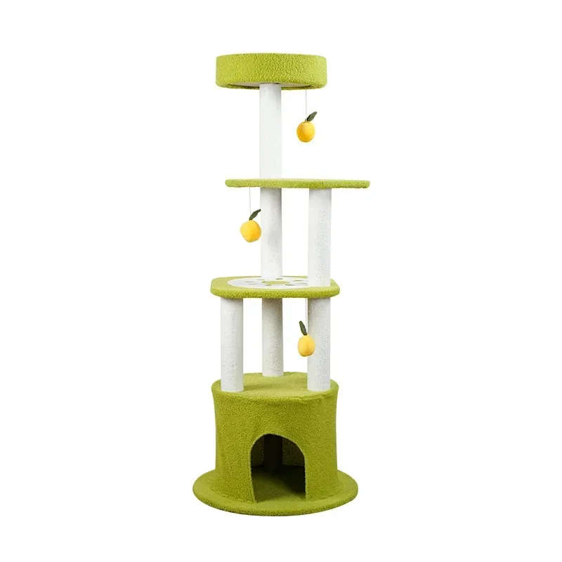 wooden scratch climbing tower fashion Furniture Condo Play Pet Scratch Post Cat Tree