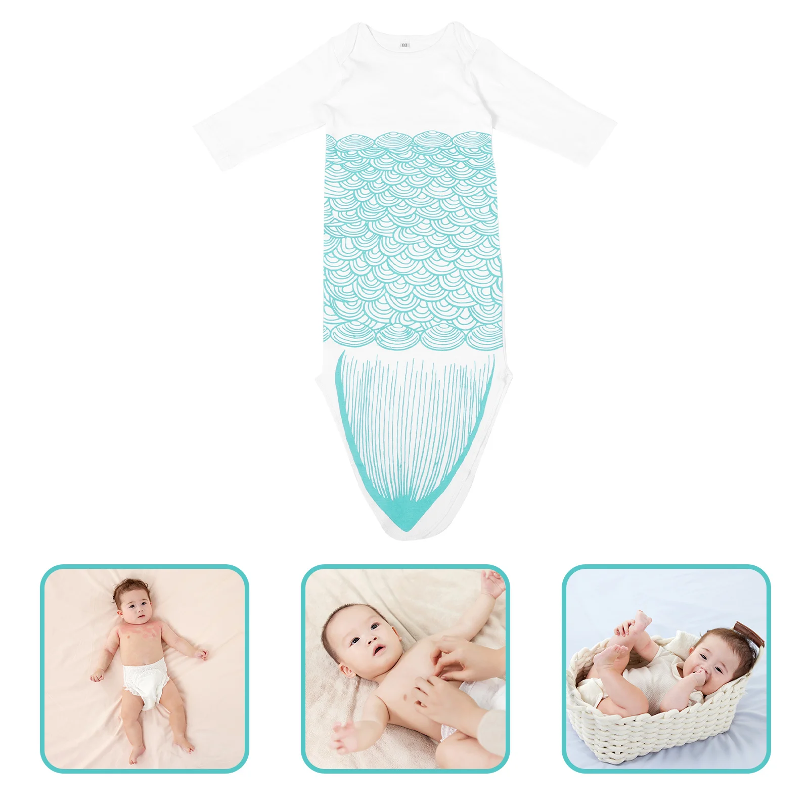 محبوك حورية البحر ذيل بطانية 0-6 أشهر الطفل كيس النوم الكروشيه تكبب الاطفال حورية البحر كيس النوم بطانية دافئة دافئة للقيلولة