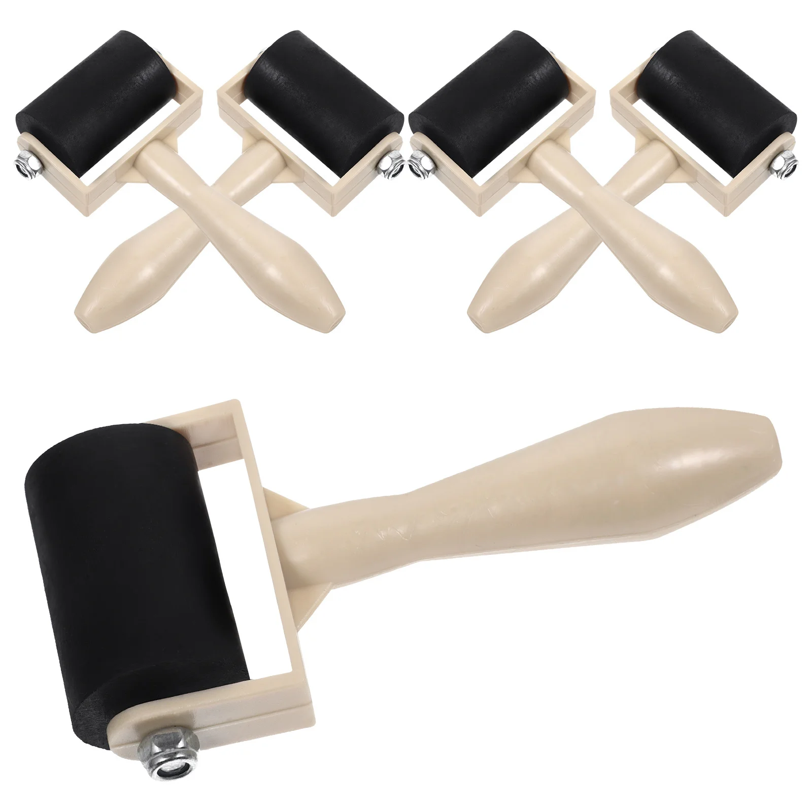 5 قطعة أداة الحرف اليدوية الأسطوانة الطباعة للطباعة السلسة ختم الغراء نشر الأسطوانة البلاستيكية Diy بها بنفسك مشروع الحرفية #4