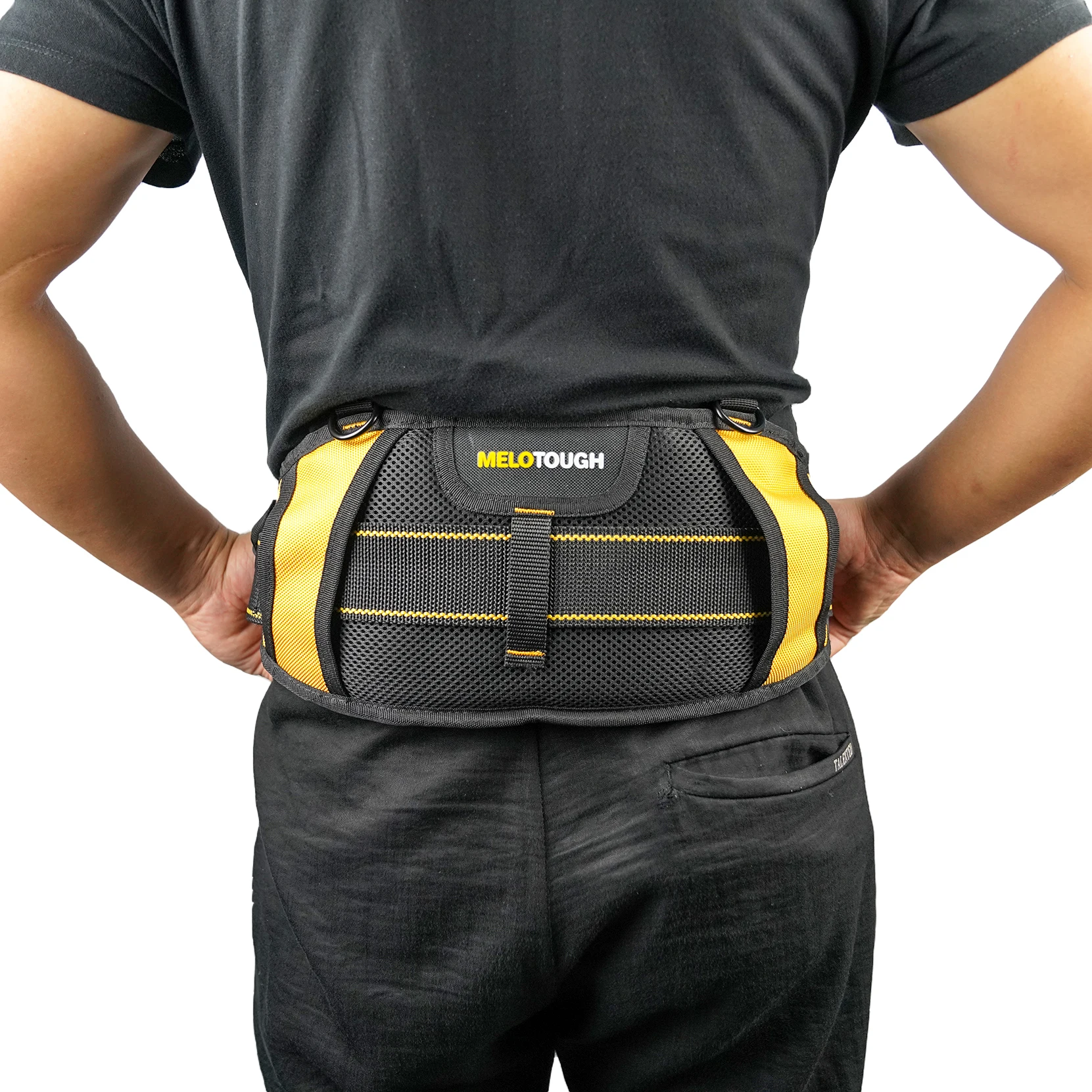 MELOTOUGH Padded Electrician Tool Belt Tradesman Pro Padded Tool Belt With Back Support Heavy Foam Padding Carrying Handle,