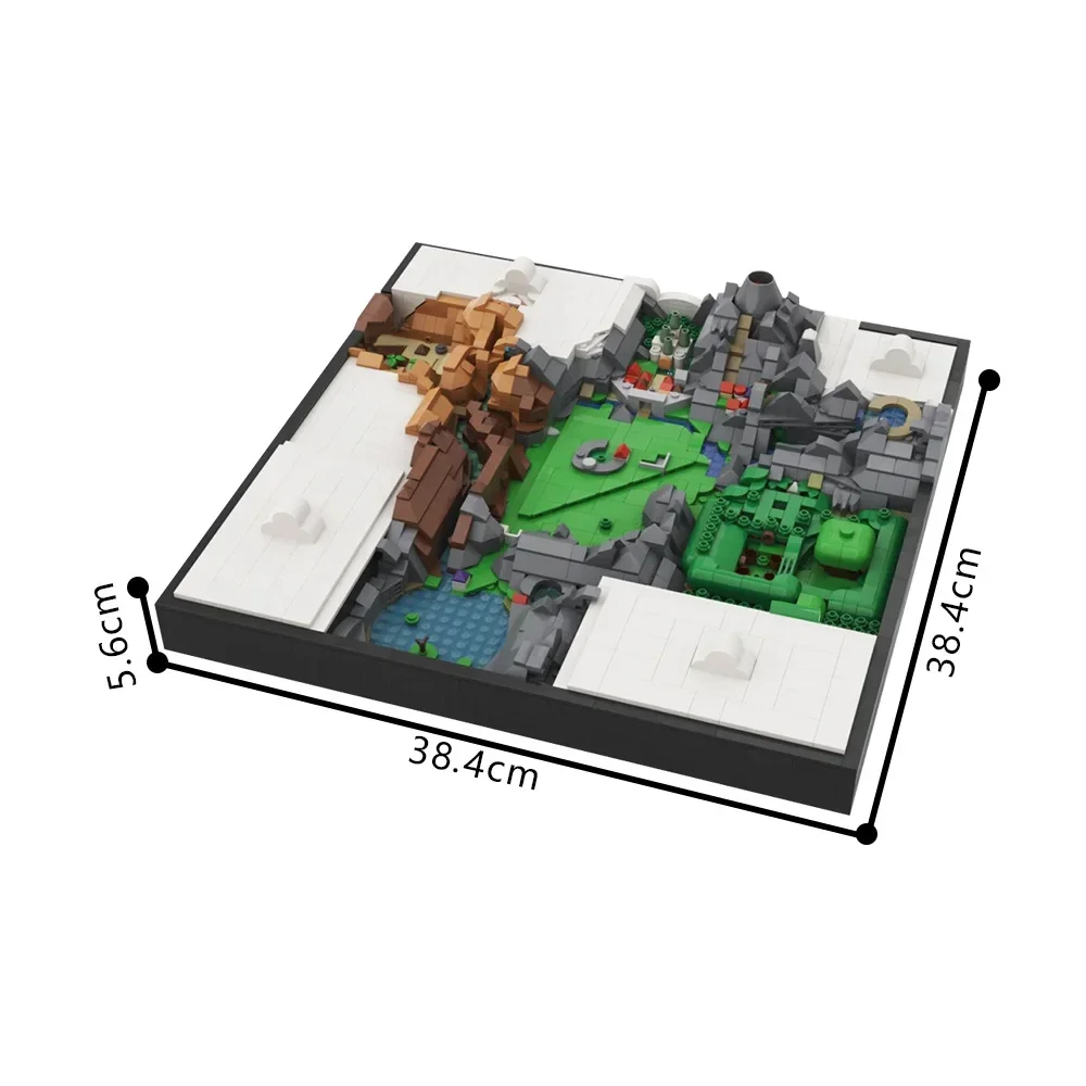 Gobricks MOC carte des hyrules blocs de construction Ocarinas modèle de temps scène de jeu carte briques bricolage assemblé jouet pour enfants cadeau