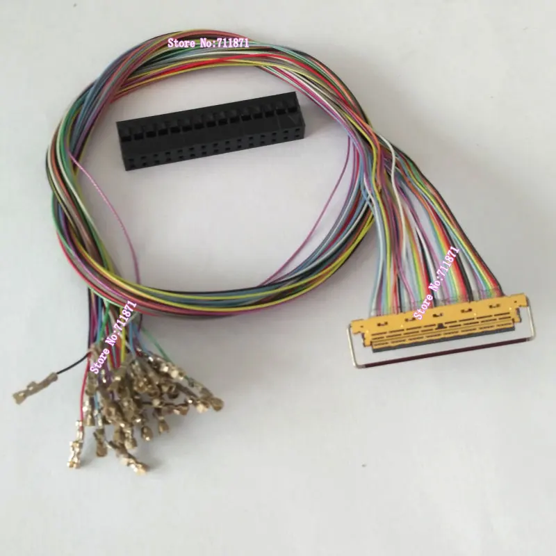 40 Pin Full Cable 20453 040T 2.0 pitch 30Pin Custom eDP Line Have iron ring 40 Pin 20453-040T to 30P LVDS eDP Screen Line Cable
