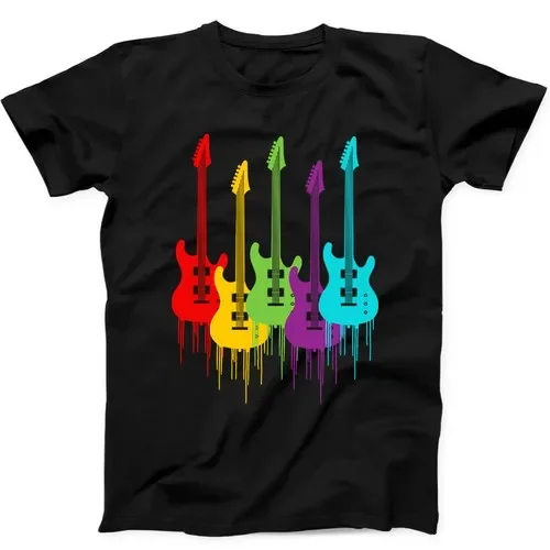 Funny Colourful Guitars Rainbow Birthday Gift Tee