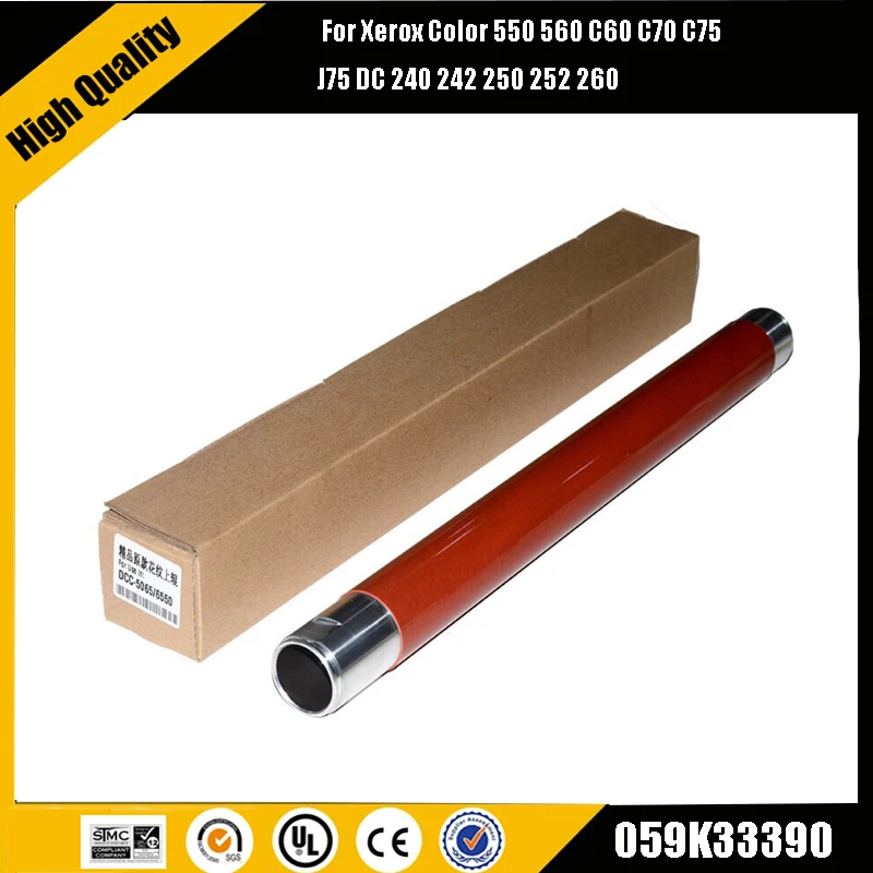 1PCS 059K33390 Upper Fuser Heat Roller Compatible for Xerox Color 550 560 C60 C70 C75 J75 DC 240 242 250 252 260 700 6550 7550