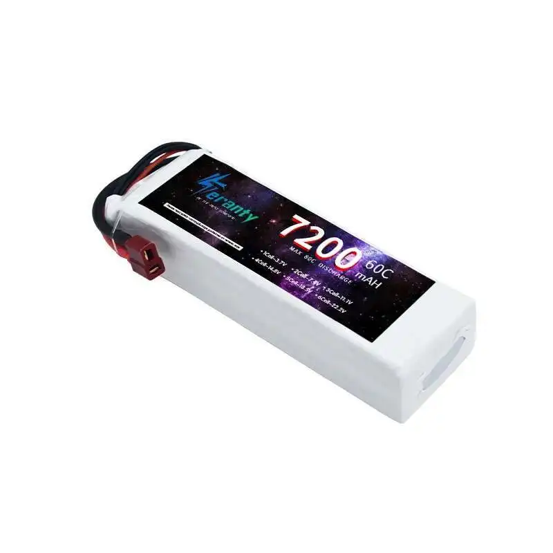 TERANTY 7200MAH 7.4V 11.1V 14.8V 22.2V Batteria Per UAV RC Elicottero FPV Auto Barca Aereo 2S 3S 4S 6S 60C Lipo Batteria