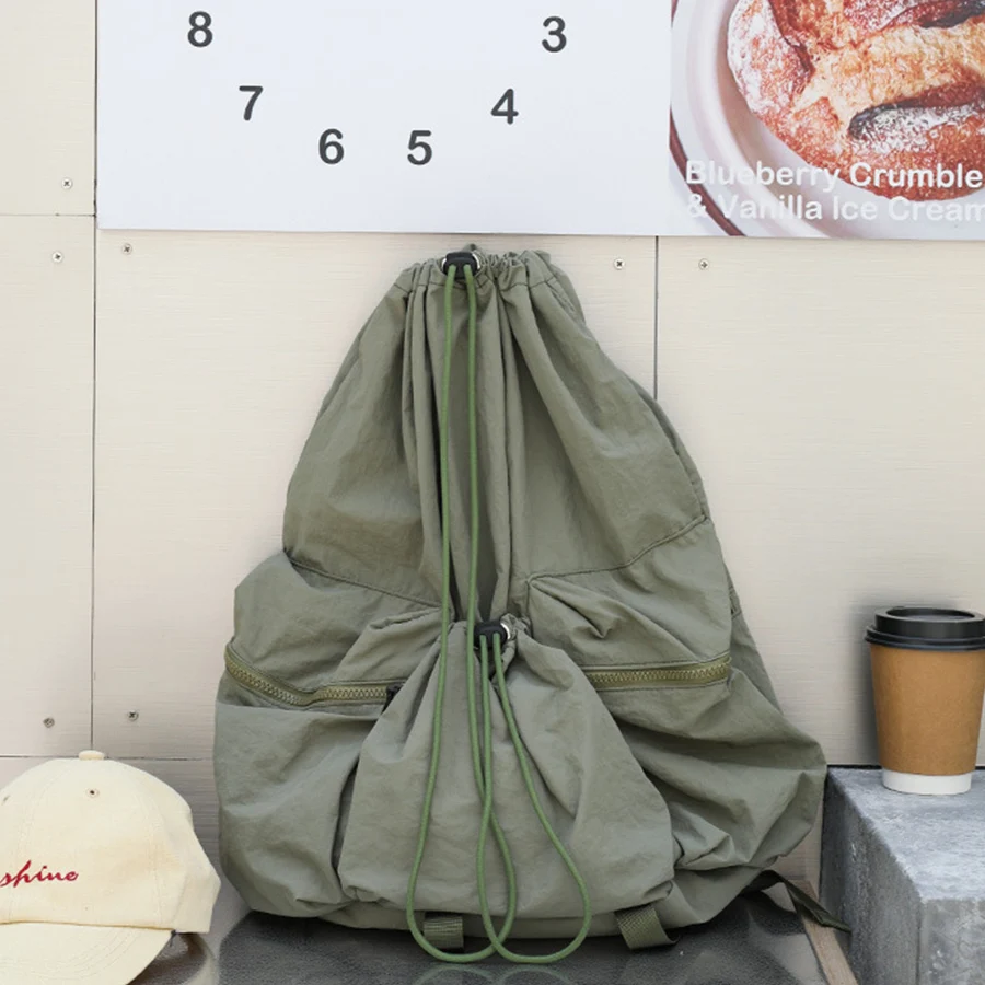 

Нейлоновые рюкзаки со рюшами для женщин/мужчин, плиссированные пригородные дорожные женские рюкзаки, школьные сумки для девочек, женский повседневный рюкзак Mochilas Sac
