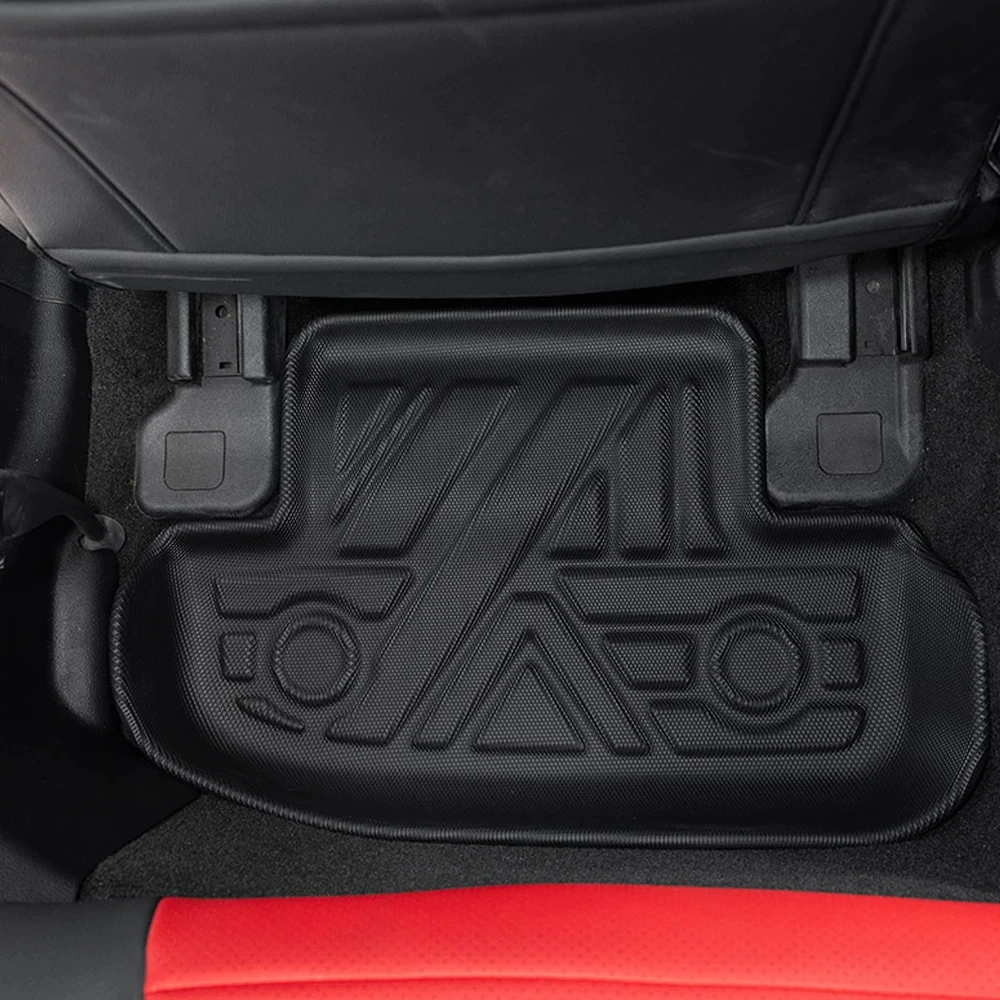 For Ford Mustang G6 2015-2022 Auto Car Floor Mats All-Weather TPE Foot Mat Odorless Pad Waterproof Tray Mat Interior Accessories