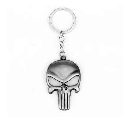 

100pcs/lot fashionSkull Keychain Alloy Black/Sliver/Bronze Skull key ring skeleton keychain