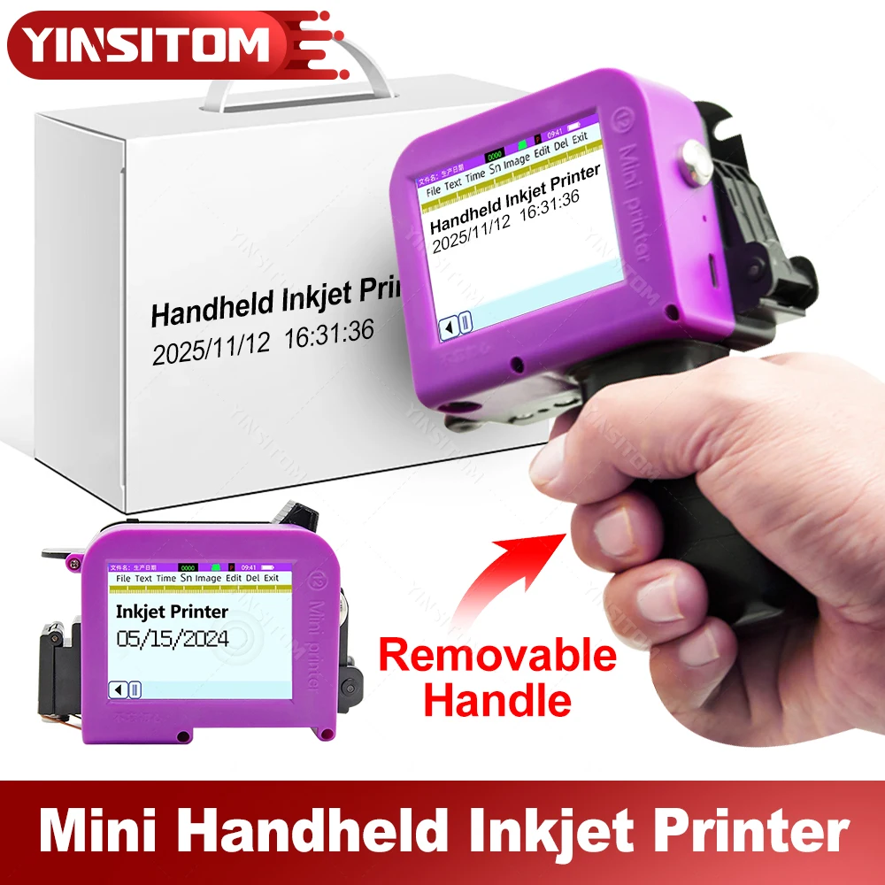 28 لغة 12.7 مللي متر طابعة نافثة للحبر صغيرة محمولة تاريخ انتهاء الصلاحية رمز شعار دفعة أرقام جهاز الحبر المحمولة مع خرطوشة قبضة
