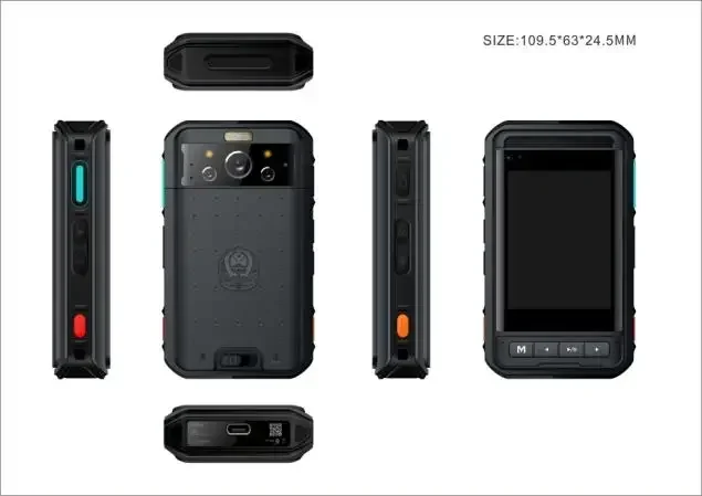 In stock TSSD C08 4G POC Dual Sim Card Android 13 WIFI GPS NFC 4 Cameras Night Vision Wide Angle Mobile Phone Walkie Talkie Smar