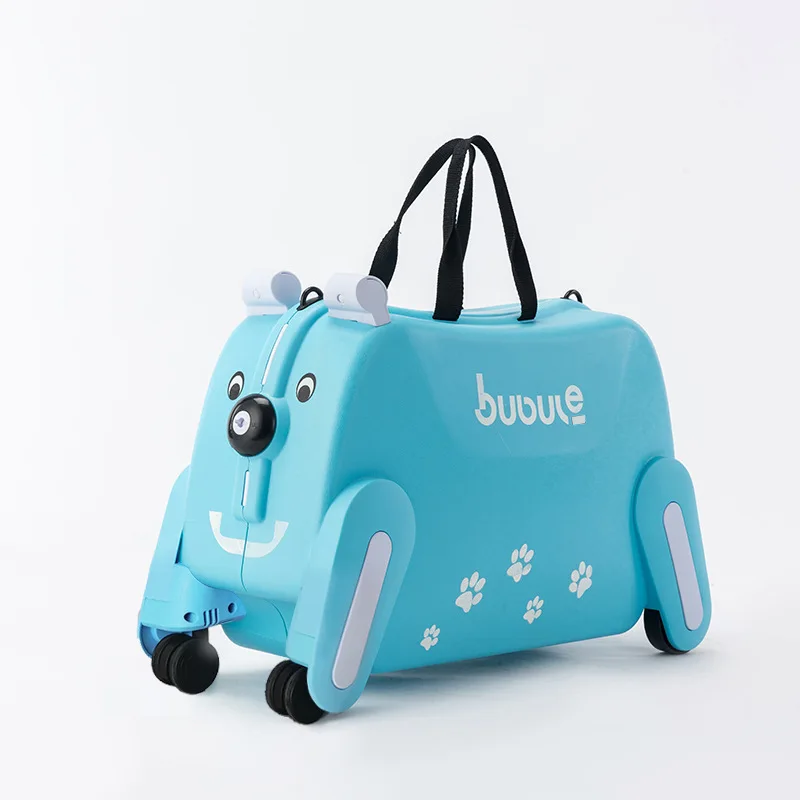 Children\'s Luggage Trolley Case Travel Case Riding and Sitting Cute Suitcases Case Travel Suitcases with Wheels Free Shipping