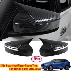 ABS Car Horn Style Side Rearview Mirror Cover Trim For Nissan Kicks 2017 2018 2019-2024