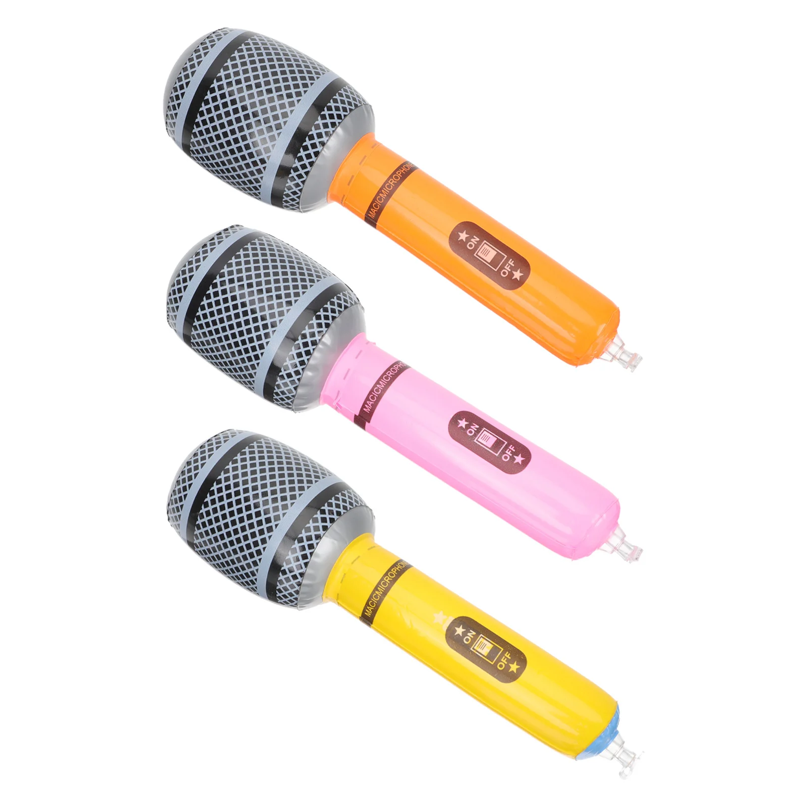 1pc Inflatable Microphone Toy Inflatable Children Musical Party Plaything Party Props Musical Instrument Inflatable Random Color