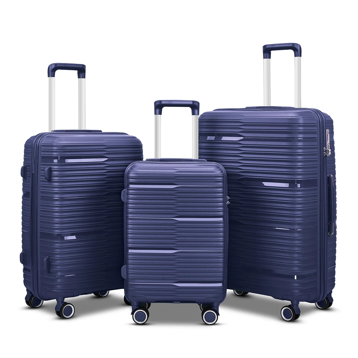 Ensemble de bagages à roulettes de grande capacité, valise de voyage, roues tournantes silencieuses, mot de passe, étui à bagages Trolley TAS, 3 pièces