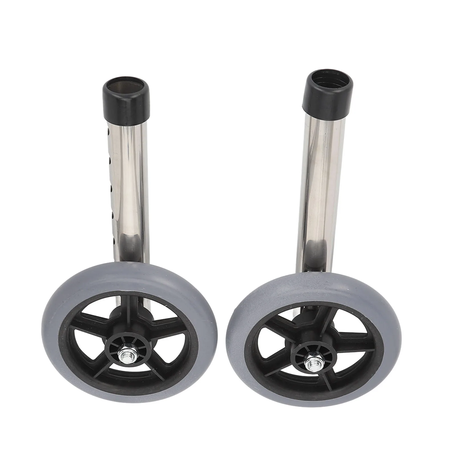 2pcs Walker Wheels Universal Walker Wheels Replacement 6 Adjustable Height Plastic Rollator Wheels Accessories for Seniors