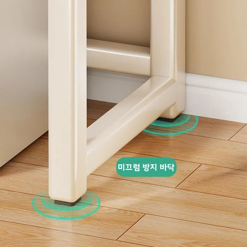 거실 어항 옆 수납 선반 가정용 소형 아파트 로봇 청소기 거치대 정수기 정리대 직사각형 나무 선반 상세 이미지 4