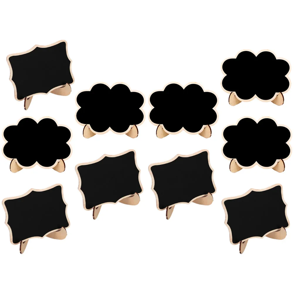 10 Pcs Wooden Blackboard Sign Wedding Decor Chalkboard Film Chalkboards Signs Mini