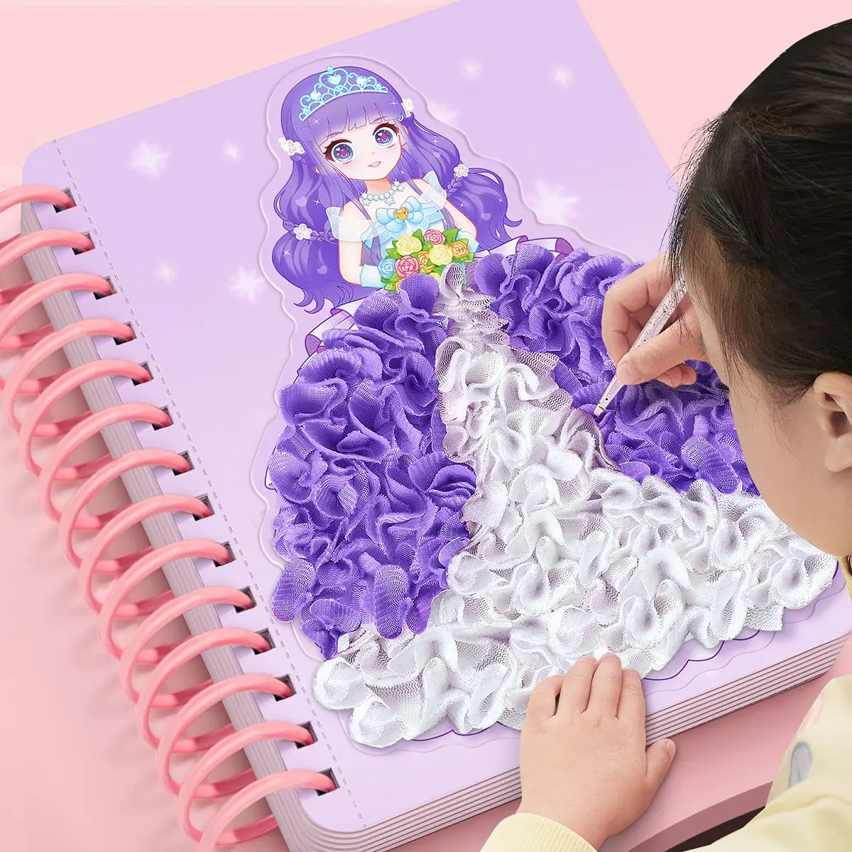 プリンセスポケレガールおもちゃ6月1日こどもの日ドレスアップ手描きDIYパズルペースト絵画ステッカー