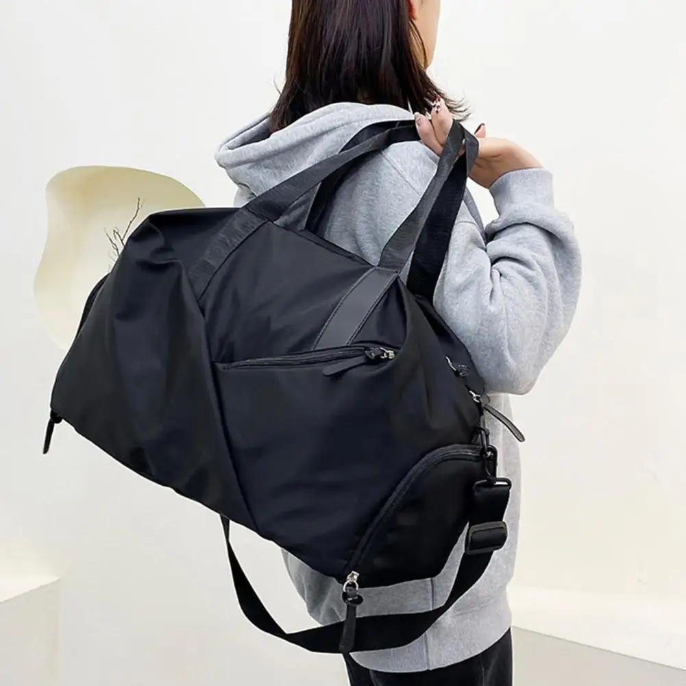 Bolso de hombro de viaje con compartimento para zapatos, bolsa de gimnasio deportiva de capacidad con compartimento para zapatos, impermeable, multifuncional para Fitness