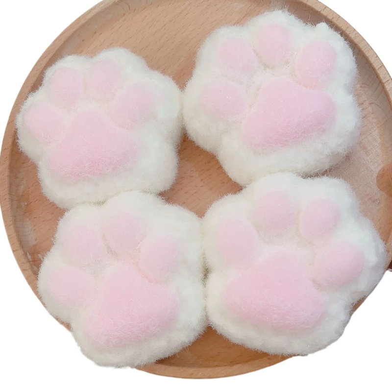 NEW Mochi Taba Soft Fidget Toy Kawaii Plush Cat Paw Silicone Kitten Paw Cute Pink Feet Kids Squishy Gift Decompression Girl Toy