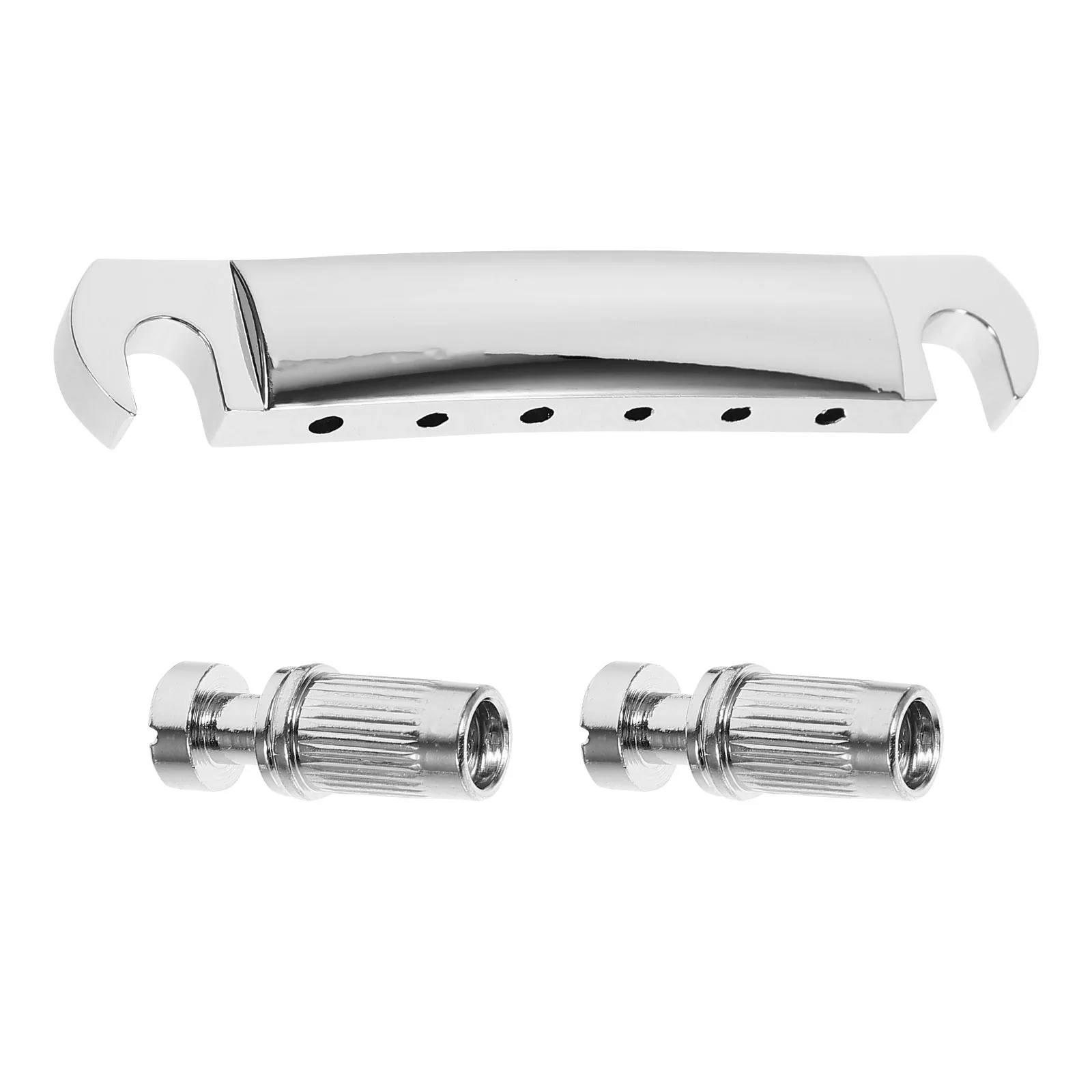 

1 Set Silver Guitar Roller Saddle Bridge Tailpiece Replacement Parts For Style Electric Guitar Durable Metal Alloy Tuning