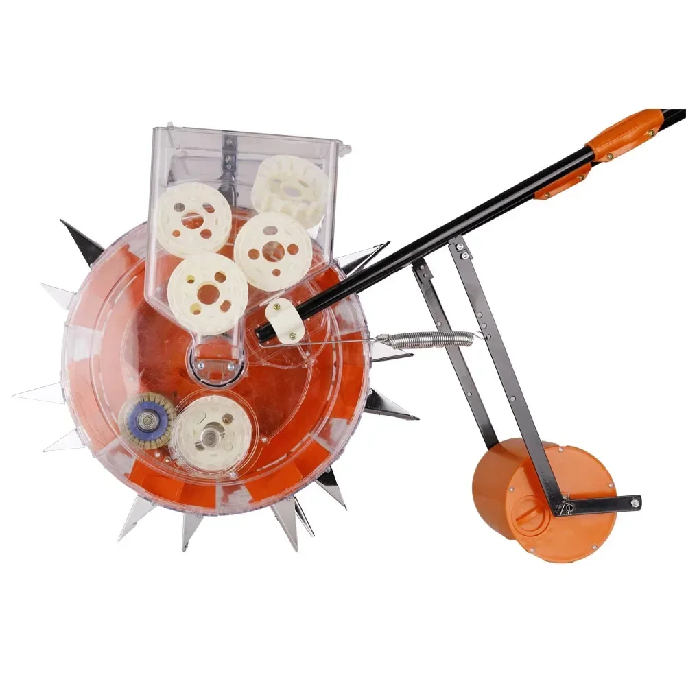 High Quality Corn Seeder Hand Planter Machine 1 Row Push Mini Bean Cotton Wholesale Seeding Fertilizer Applicator