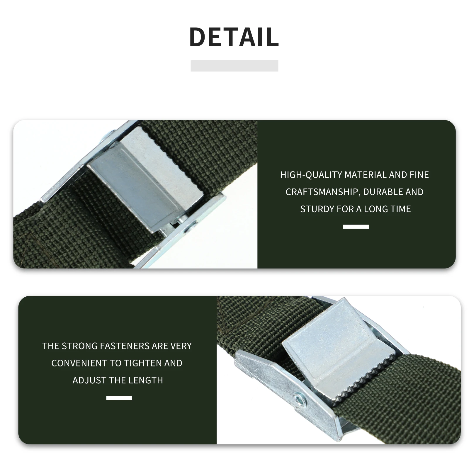 

2pcs Camera Polyester Camping Supplies Buckle Adjustable Camera Securing Belt Length Hunting Camping Green