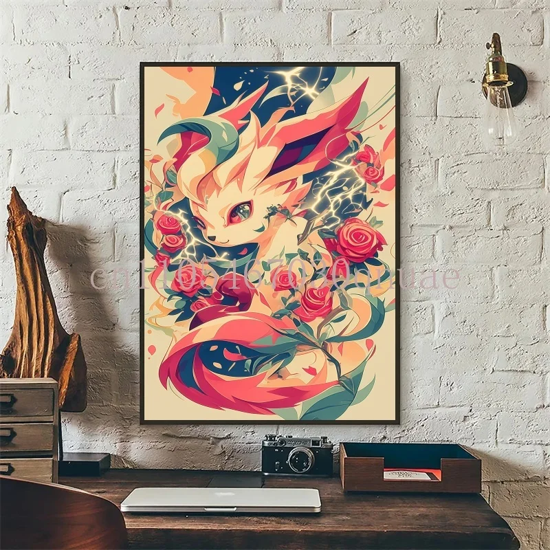 Figur Pokemon Anime Klasik Hd Charizard Bulbasaur Tupai Charmander Poster Karya Seni Lukisan Kanvas Seni Dinding Dekorasi Kamar Rumah