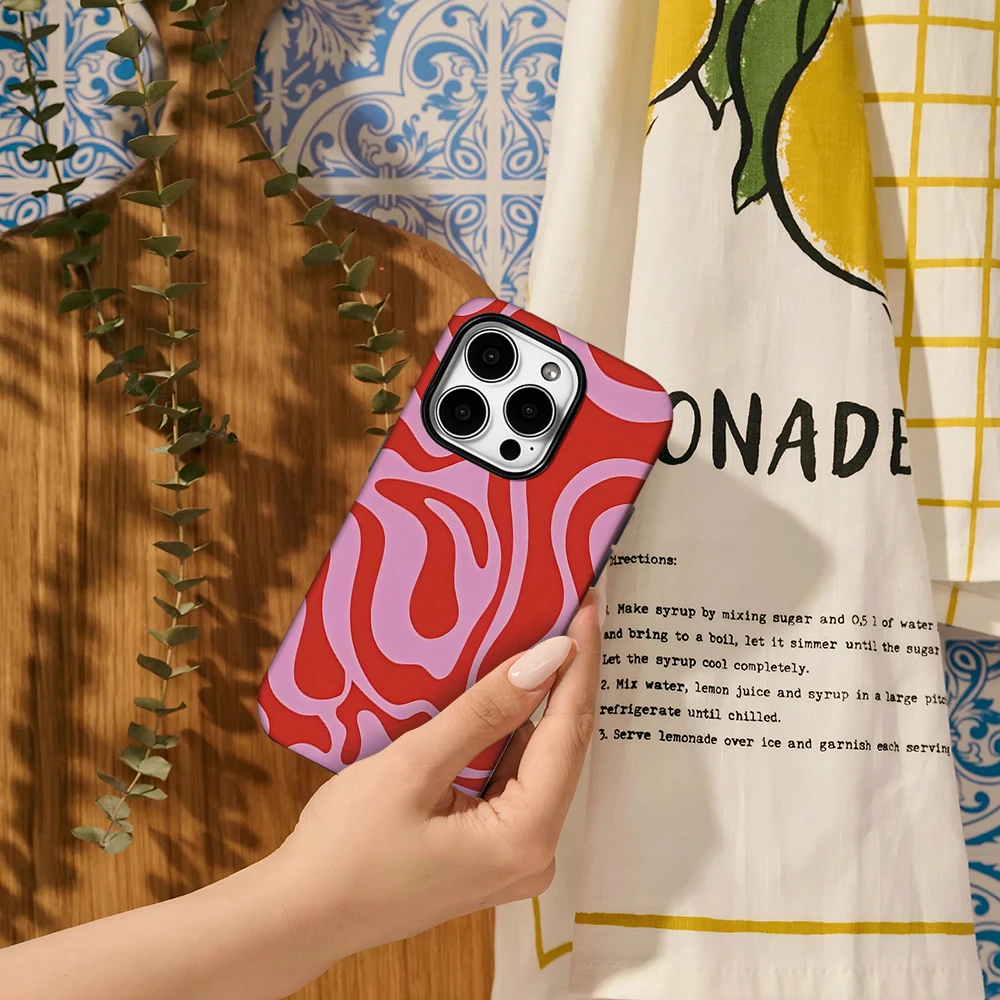 Etui na telefon Red Water Splash do iPhone'a 16 15 14 13 12 11 X XS XR XSMAX 7 8 Pro Max Plus Dwuwarstwowa tylna obudowa