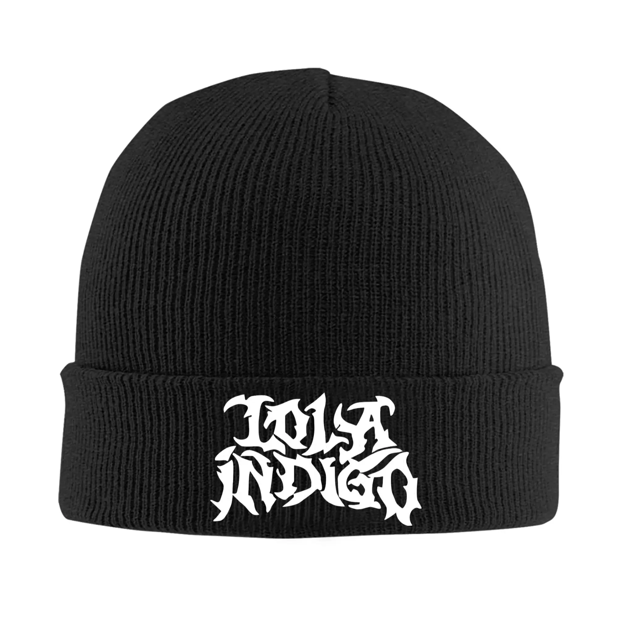 قبعة Lolas Indigos Merch الدافئة المترهلة للجنسين على شكل جمجمة محبوكة قبعة بونيه قبعة متماسكة