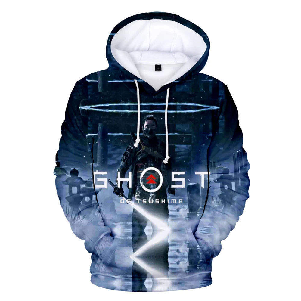 Game Ghost of Tsushima 3D Print Hoodies Samurai Sweatshirts Men Women Casual Fashion Streetwear Hoodie Pullovers Man Hoody Coats